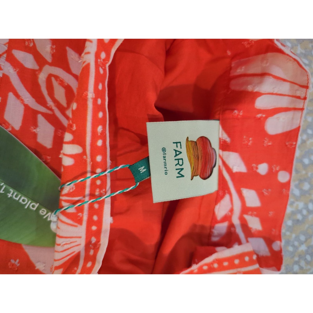 Farm Rio Orange Jungle Tiered Skirt NWT - Picture 3 of 4